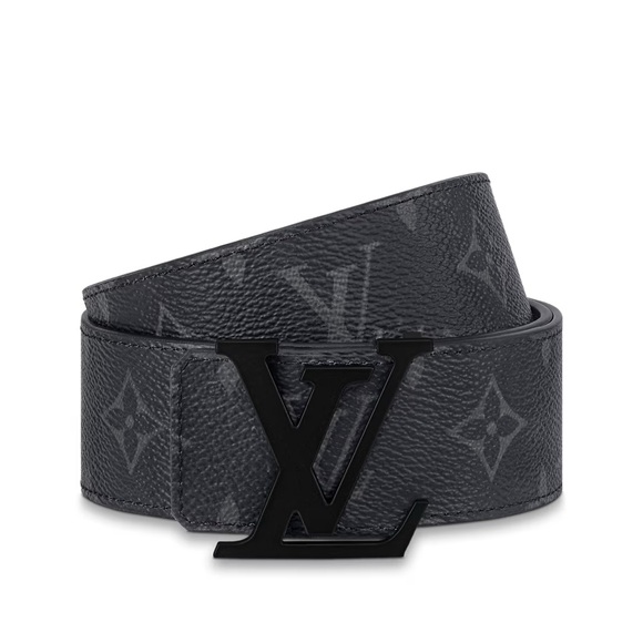 LV Initiales 40mm Matte Black Belt - Picture 1 of 15